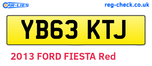 YB63KTJ are the vehicle registration plates.