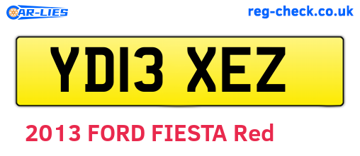 YD13XEZ are the vehicle registration plates.