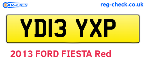 YD13YXP are the vehicle registration plates.