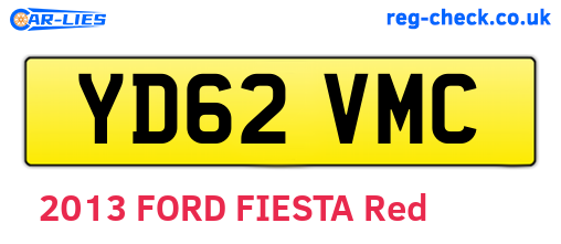 YD62VMC are the vehicle registration plates.