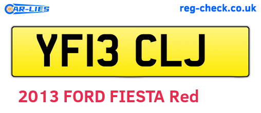 YF13CLJ are the vehicle registration plates.