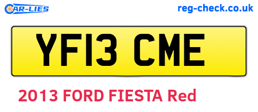 YF13CME are the vehicle registration plates.