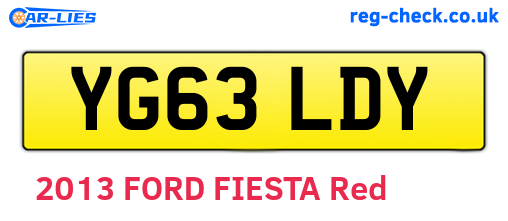 YG63LDY are the vehicle registration plates.