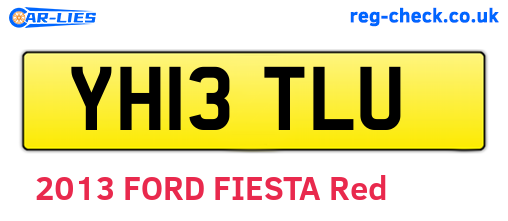 YH13TLU are the vehicle registration plates.