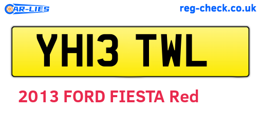 YH13TWL are the vehicle registration plates.