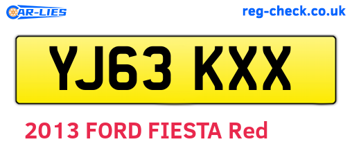 YJ63KXX are the vehicle registration plates.