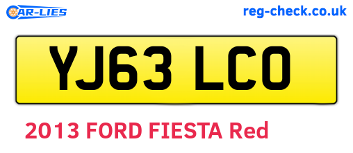 YJ63LCO are the vehicle registration plates.