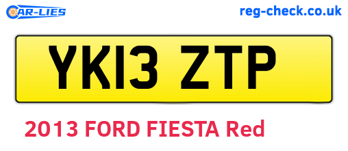 YK13ZTP are the vehicle registration plates.