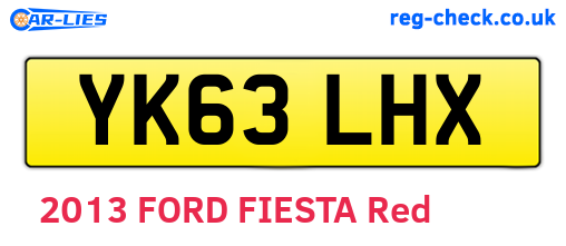 YK63LHX are the vehicle registration plates.