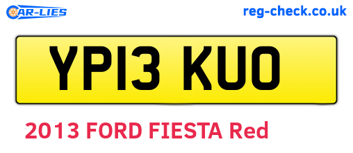 YP13KUO are the vehicle registration plates.