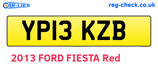 YP13KZB are the vehicle registration plates.
