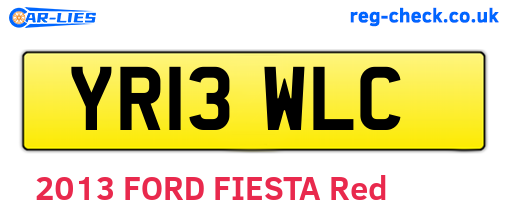 YR13WLC are the vehicle registration plates.