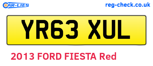 YR63XUL are the vehicle registration plates.