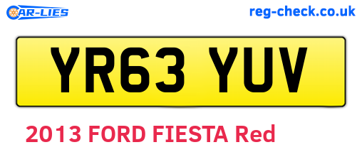 YR63YUV are the vehicle registration plates.
