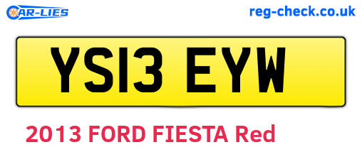 YS13EYW are the vehicle registration plates.