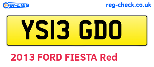 YS13GDO are the vehicle registration plates.