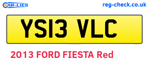 YS13VLC are the vehicle registration plates.