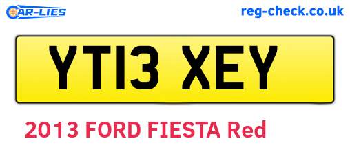 YT13XEY are the vehicle registration plates.