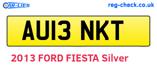 AU13NKT are the vehicle registration plates.