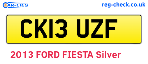 CK13UZF are the vehicle registration plates.