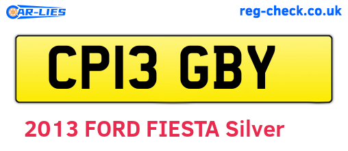 CP13GBY are the vehicle registration plates.
