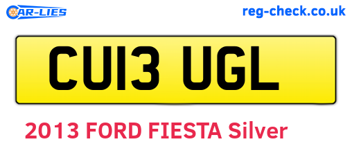 CU13UGL are the vehicle registration plates.