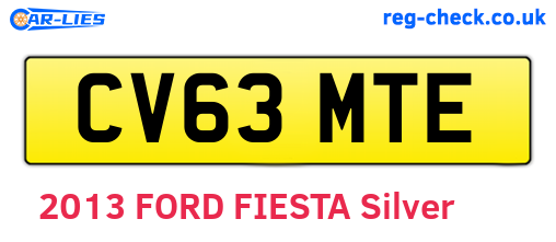 CV63MTE are the vehicle registration plates.