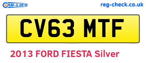 CV63MTF are the vehicle registration plates.