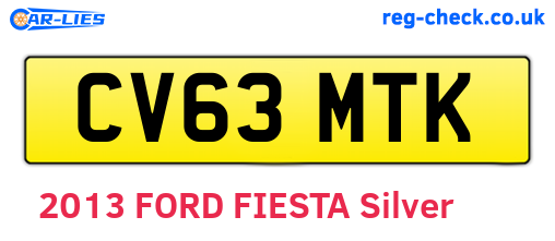 CV63MTK are the vehicle registration plates.