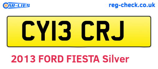 CY13CRJ are the vehicle registration plates.