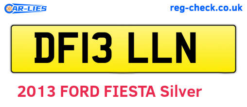 DF13LLN are the vehicle registration plates.