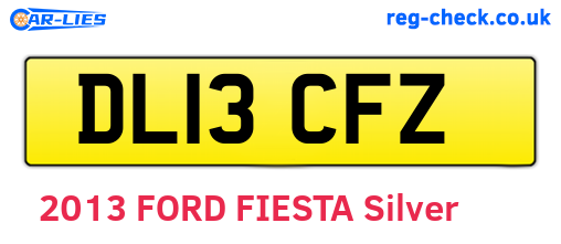 DL13CFZ are the vehicle registration plates.