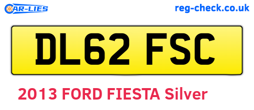 DL62FSC are the vehicle registration plates.