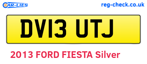 DV13UTJ are the vehicle registration plates.