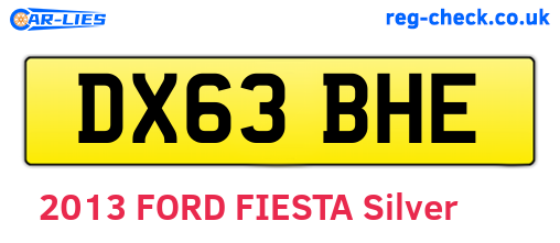 DX63BHE are the vehicle registration plates.