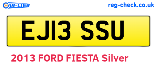 EJ13SSU are the vehicle registration plates.