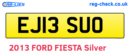 EJ13SUO are the vehicle registration plates.