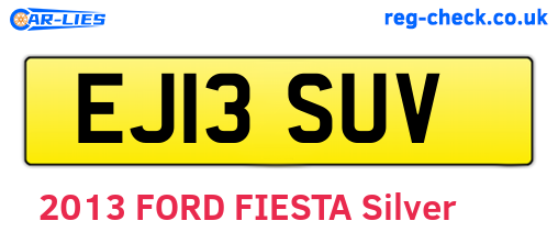 EJ13SUV are the vehicle registration plates.