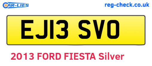 EJ13SVO are the vehicle registration plates.