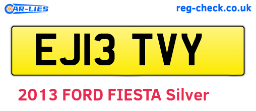 EJ13TVY are the vehicle registration plates.