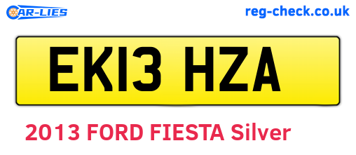 EK13HZA are the vehicle registration plates.