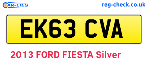 EK63CVA are the vehicle registration plates.