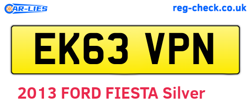 EK63VPN are the vehicle registration plates.