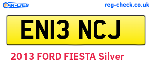 EN13NCJ are the vehicle registration plates.