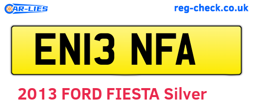EN13NFA are the vehicle registration plates.