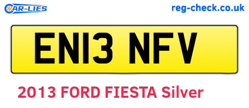 EN13NFV are the vehicle registration plates.