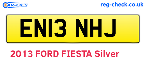 EN13NHJ are the vehicle registration plates.