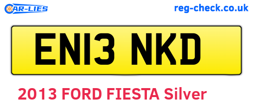 EN13NKD are the vehicle registration plates.