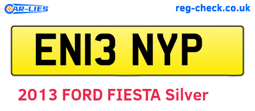 EN13NYP are the vehicle registration plates.