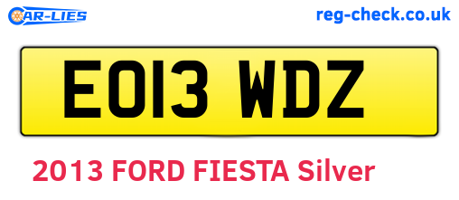 EO13WDZ are the vehicle registration plates.